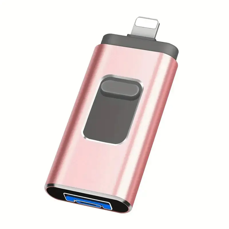 64GB/128GB/256GB/512gb 4 in 1 USB Flash Drive, USB 3.0 High Speed Memory Stick, Compatible with iPhone, iPad, Android, PC, Pendrive