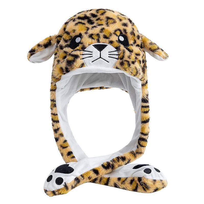 Hot Sale Unisex Funny Ear Hat Animal Style Couple Cute Ear Moving Up Cap Men Women Girls Rabbits Ears Plush Winter Lovely Hat ﻿