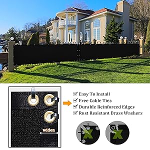 180GSM 6ft x 50ft Fence Privacy Screen Fence Cover Wall Backyard Dark Green