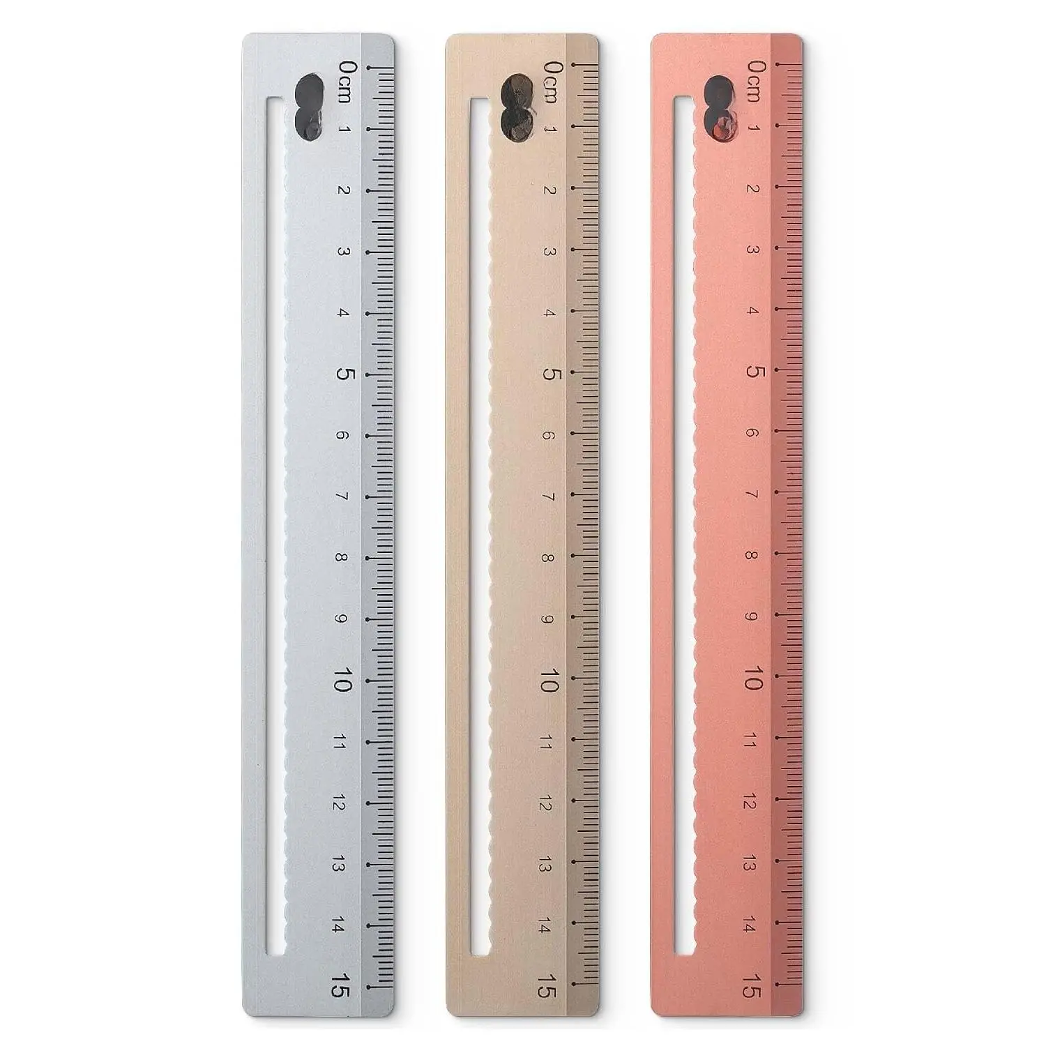 - Steel Rulers, 3 count, 15cm, , , Rose  | Centimeter Ruler, Metric Metal Ruler Set, mm Ruler, Metal Rulers, Small Metal Ruler Metal Straight , Steel Ruler