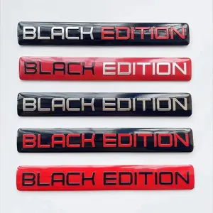 3D Aluminium Logo Black Edition Emblem Badge Decal Car Sticker For BMW Audi Mercedes VW Toyota Honda Nissan KIA Accessories