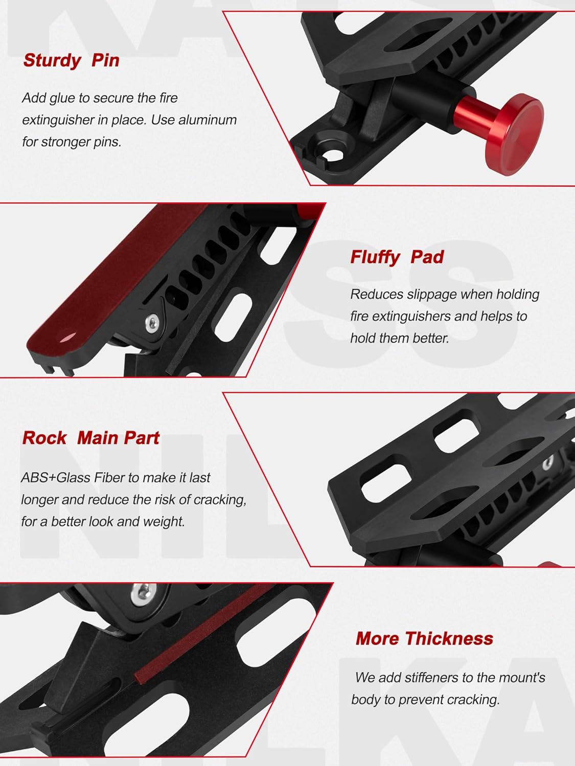 Adjustable Fire Extinguisher Mount, Easy Install on Roll Bar/ Cage Fire Extinguisher Holder, Quick Release Mounting Bracket for   JT TJ JKU JK JL UTV Cam-Am X3 Polaris RZR Ranger
