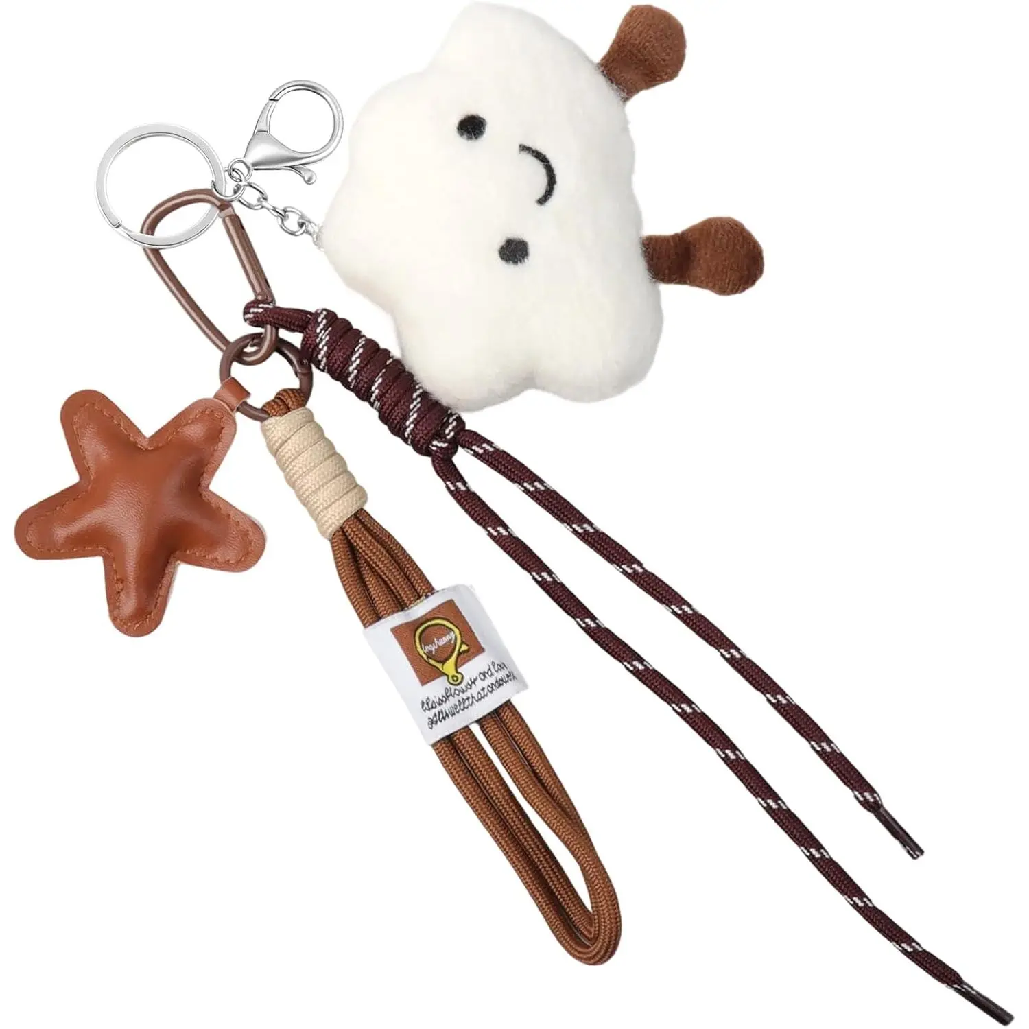 fits,all,glitter,vinyl,teacher,wardrobe,glock,salon,outfit,camisas,frescas,womens,basic,tees,Muppet,Christmas,Carol,Back-to-School Season Plush Cloud Rope Keychain, Cute Plush Bag Charm, Rope Keychain Charm for Women Handbags Purse Backpack Accessories,ro