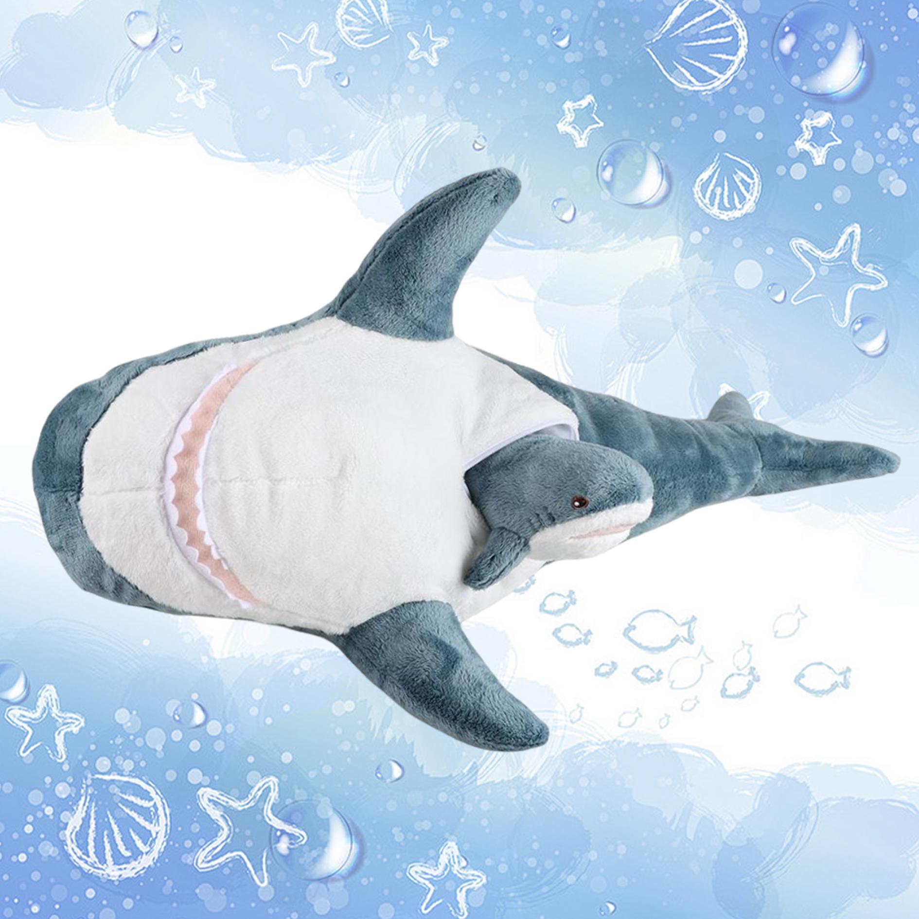 Home Giant Shark Soft Adorable Stuffed Toys, 5 Counts/set Soft Plush Pillows, Creative Comfort Animal Plushie Doll Pillow for Room Decor, Fun Birthday Gift, Soft Cuddly Gift, Huggable Stuffed Animal, Sofa Ornaments,  Stuffed Animals