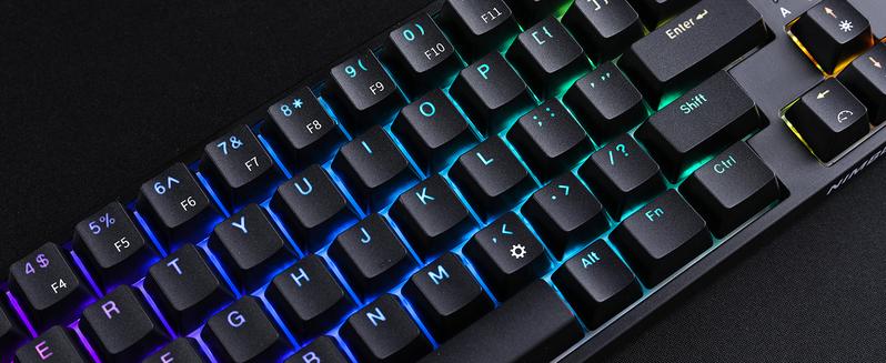 LTC NB681 Nimbleback Wired 65% Mechanical Keyboard, RGB Backlit Ultra-Compact 68 Keys Gaming Keyboard with Hot-Swappable Switch and Stand-Alone Arrow/Control Keys (Hot Swappable Red Switch, Black)