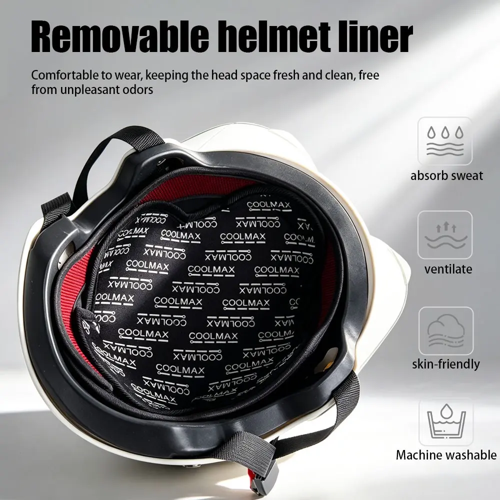 Coolmax Quick-Dry Cycling Helmet Liner, Moisture-Wicking Breathable Anti-Odor Motorcycle Helmet Inner Pad, Elastic Comfort Riding Mask, Sports Accessories