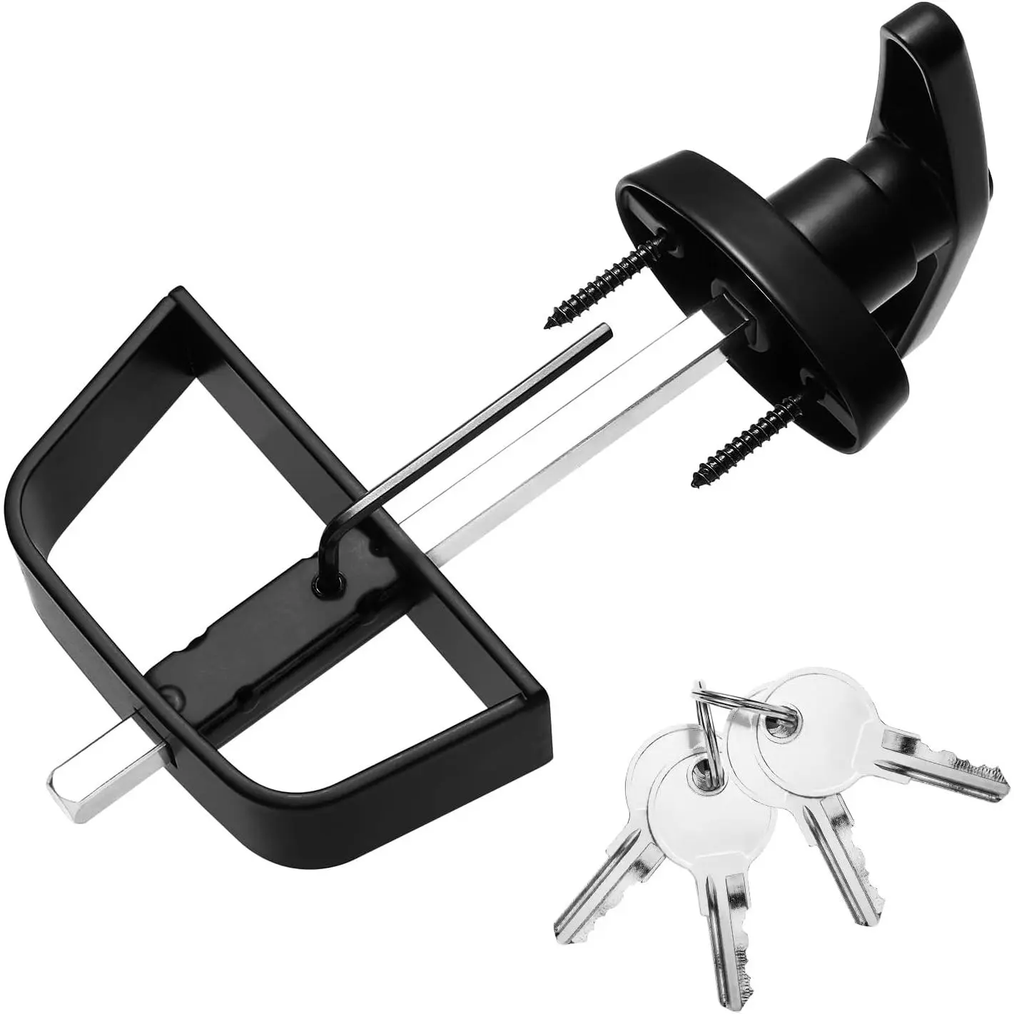 Shed Door Latch, Safe and Durable,  Shed Locks with 4 , Widely Use, T-Handle Lock Kit for Storage Barn, , Camper, Easy to Install, 4½" and 5½" Stem