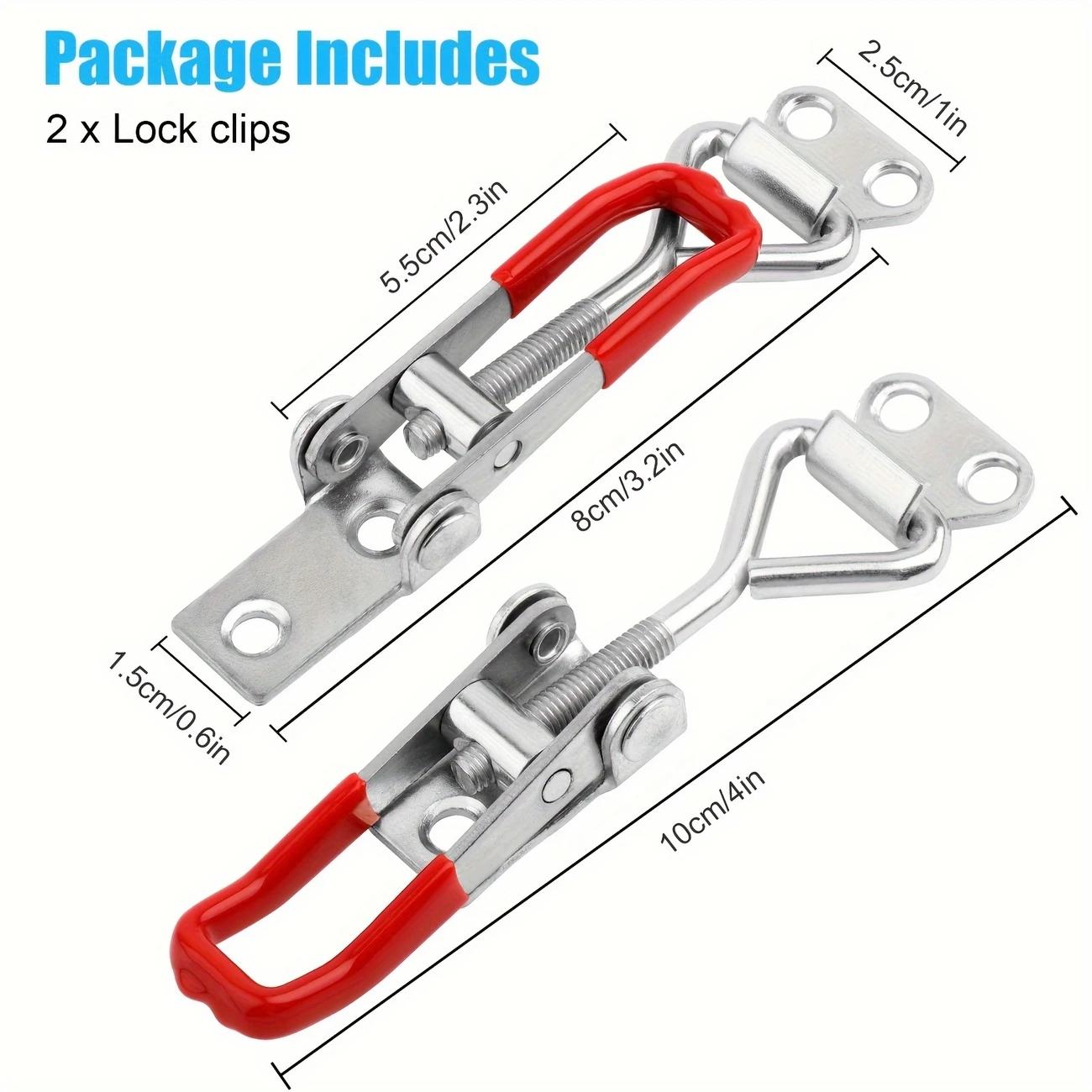 Metal Toggle Clamp, Adjustable Quick Release Latch, Door Bolt Locking Clip for Secure Fixing Case, Catch