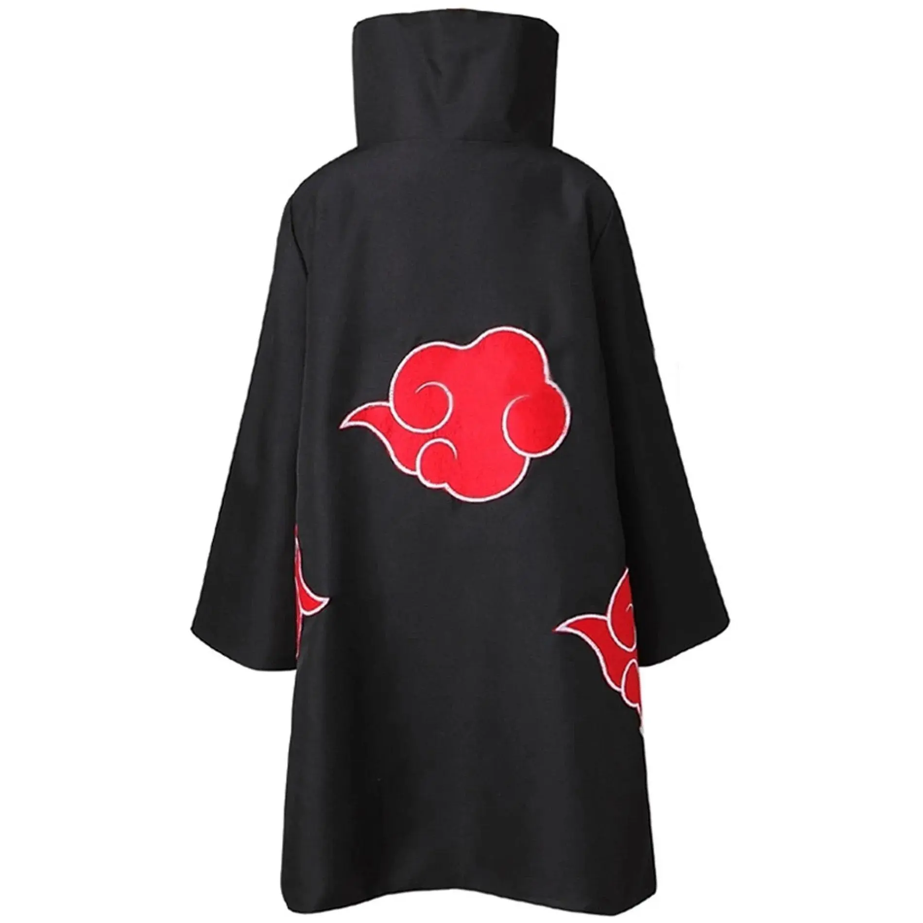 Anime Akatsuki Cloak Cosplay  Long Black Robe Capes Uchiha Itachi Ring Headband Gifts Sasuke Cloak Robe Cape Halloween