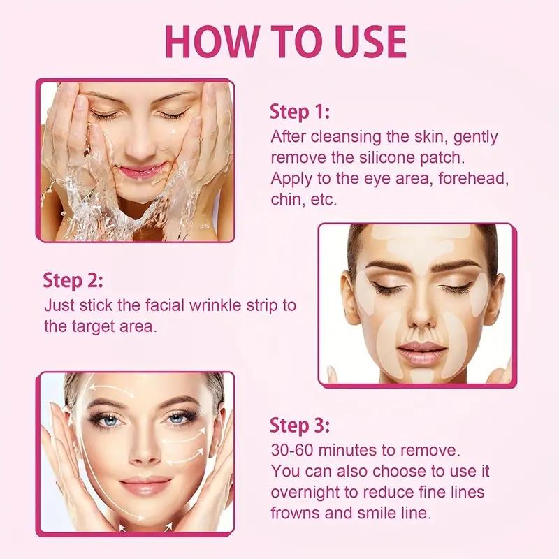 Reusable Facial Wrinkle Patches, 11pcs Smooth Silicone Pads, Professional Skin Care Tools For Women