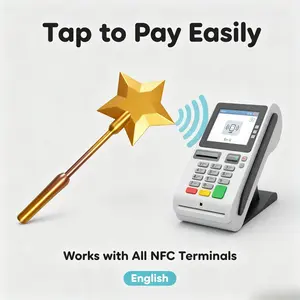 3D Printed Star Magic Wand Card Holder, Compatible With All NFC Payment Terminals For Contactless Tap To Pay, Portable Detachable Card Sleeve Accessory For Daily Shopping Transactions