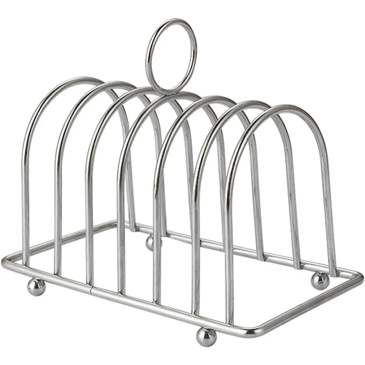 Stainless Steel 6 Slices Bread Rack Bread Holder Lightweight Kitchen Bread Display Stand Food Display Tool