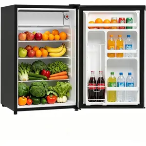4.5 Cu.Ft Mini Fridge with Freezer, Large Cpacity & Energy-efficient System, Low Noise 38dB with Adjustable Thermostat, Small Refrigerator for Bedroom, Office, Dorm