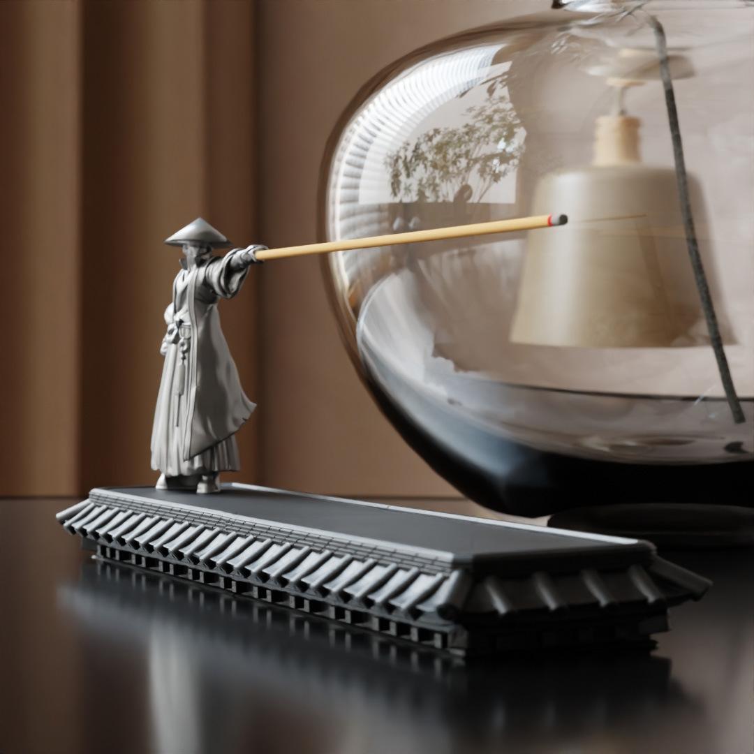 Samurai/Knight Style Incense Holder, Creative Resin Incense Stand, Meditation Yoga Tea Ceremony Home Decor Ornament Samurai/Knight Style Incense Holder, Creative Resin Incense Stand, Meditation Yoga Tea Ceremony Home Decor Ornament