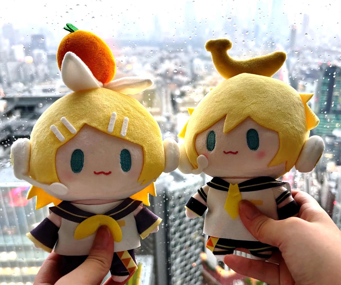 Hatsune Miku Plush Doll Toys Kagamine Len Rin Backpack Keychain Cute Stuffed Dolls Collection Model Ornament Toy Girls Gift