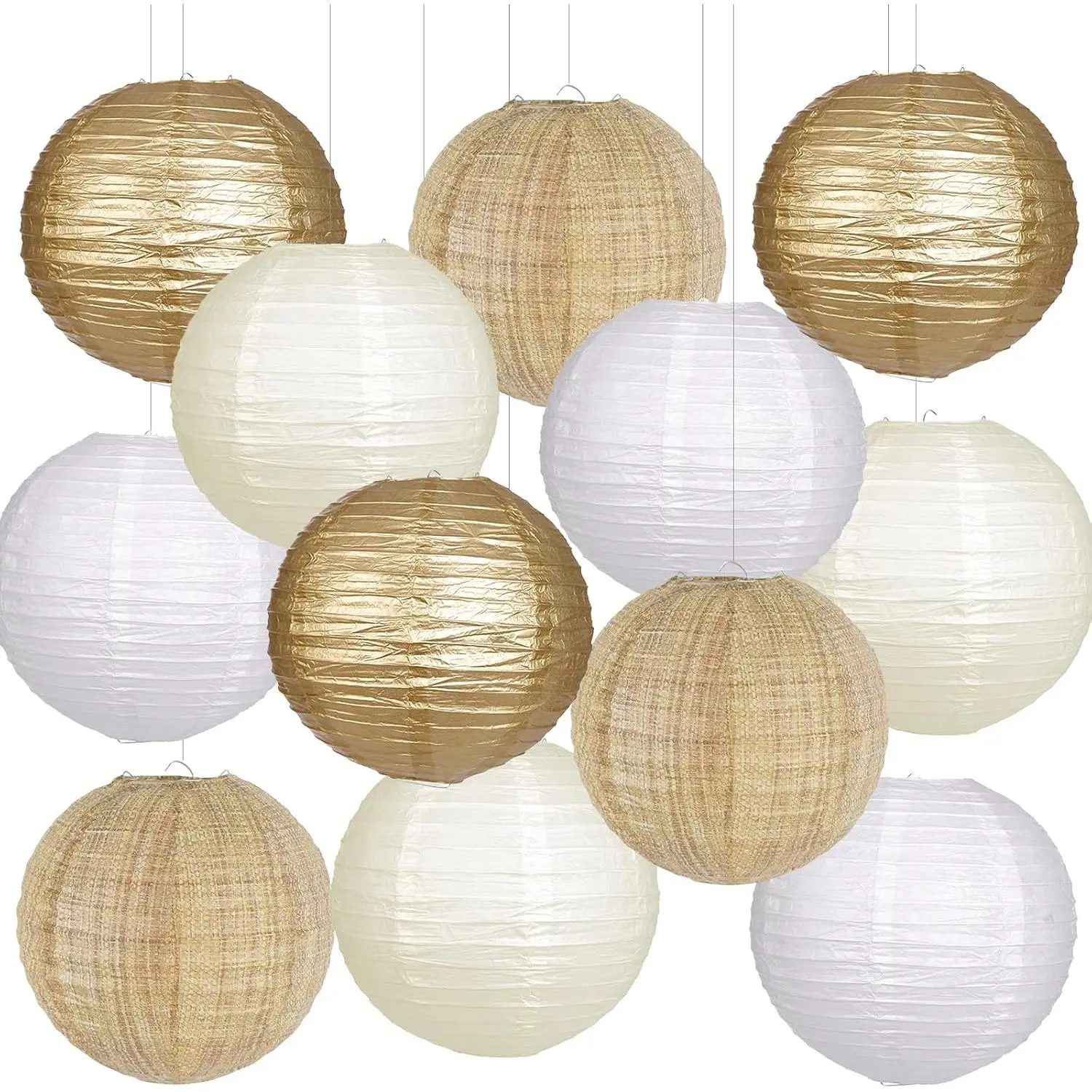 Tan white ivory gold