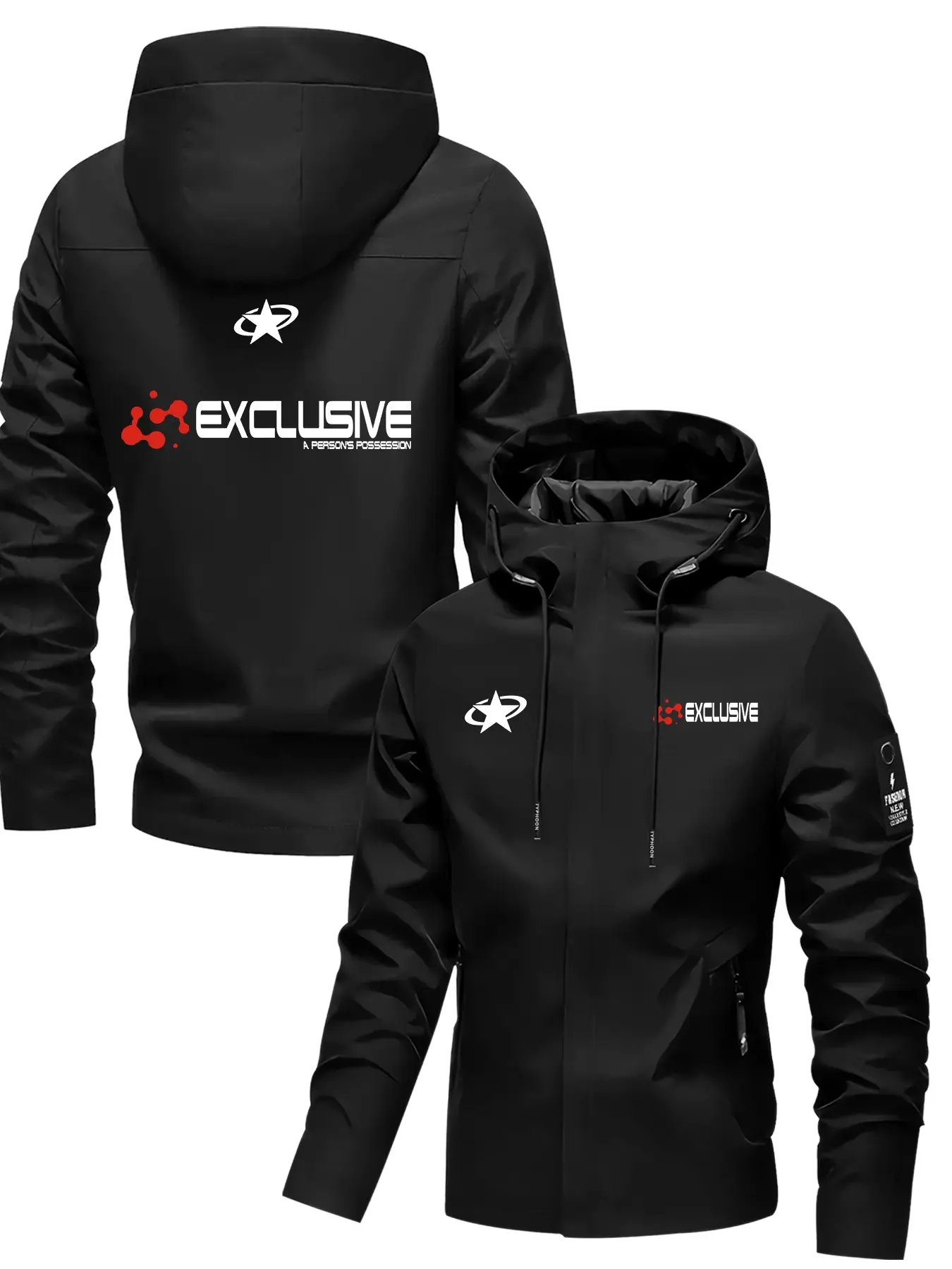 Star Label Exclusive Printed Windbreaker Jacket, Ideal for Lightweight Outdoor Activities, Perfect for Hiking, Camping, and Daily Use