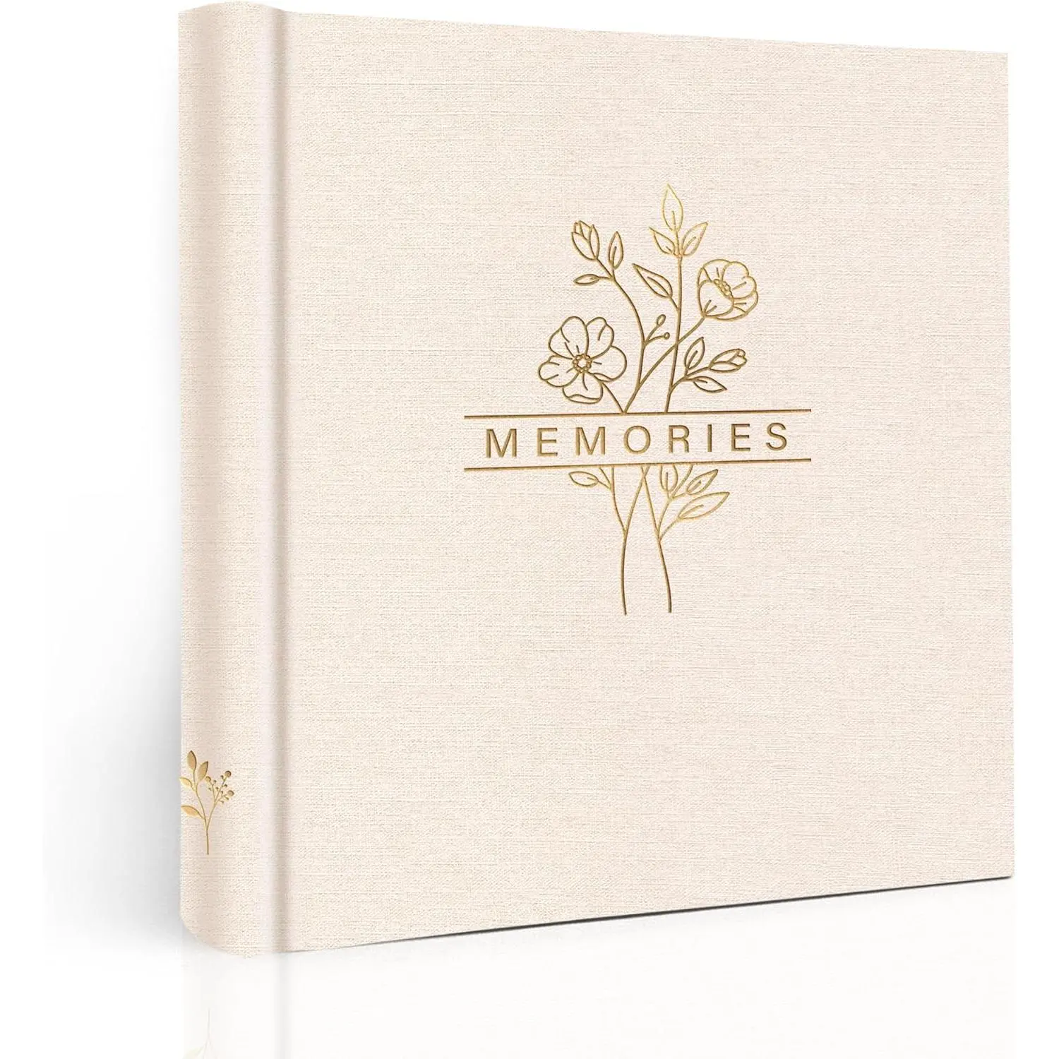 4x6 Photo Album 200 Photos with Writing Area, 200 Pockets Picture Album, Linen Fabric Cover Big Picture Book for Family Memories Weddings Travel, Beige