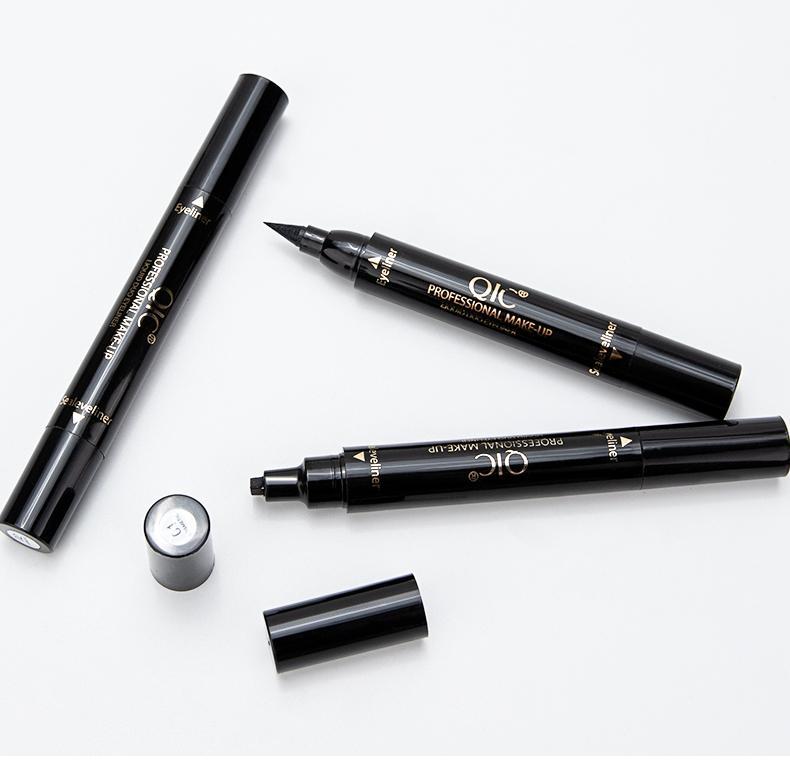 QIC 2-in-1 Stamp Eyeliner Pen | Waterproof & Smudge-Proof | Long-Lasting Winged Eye Makeup
