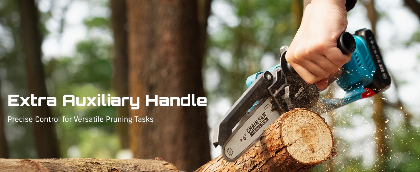 SEESII Mini Chainsaw & Pruning Shears: 6" Electric Saw Brushless & 1.3" Pruner with 2×2.0Ah Batteries, Cordless Combo for Wood Cutting/Branch Trimming, Gardening Tools for Dad Men Husband SP600 #TikTokShopBlackFriday