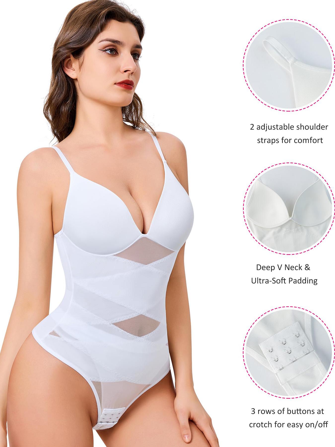 Women's High Elasticity Mesh Bodysuit, Tight Fit Shapewear, Breathable Lightweight All-season Wear, Invisible Seamless Design, Natural Look, Underwear