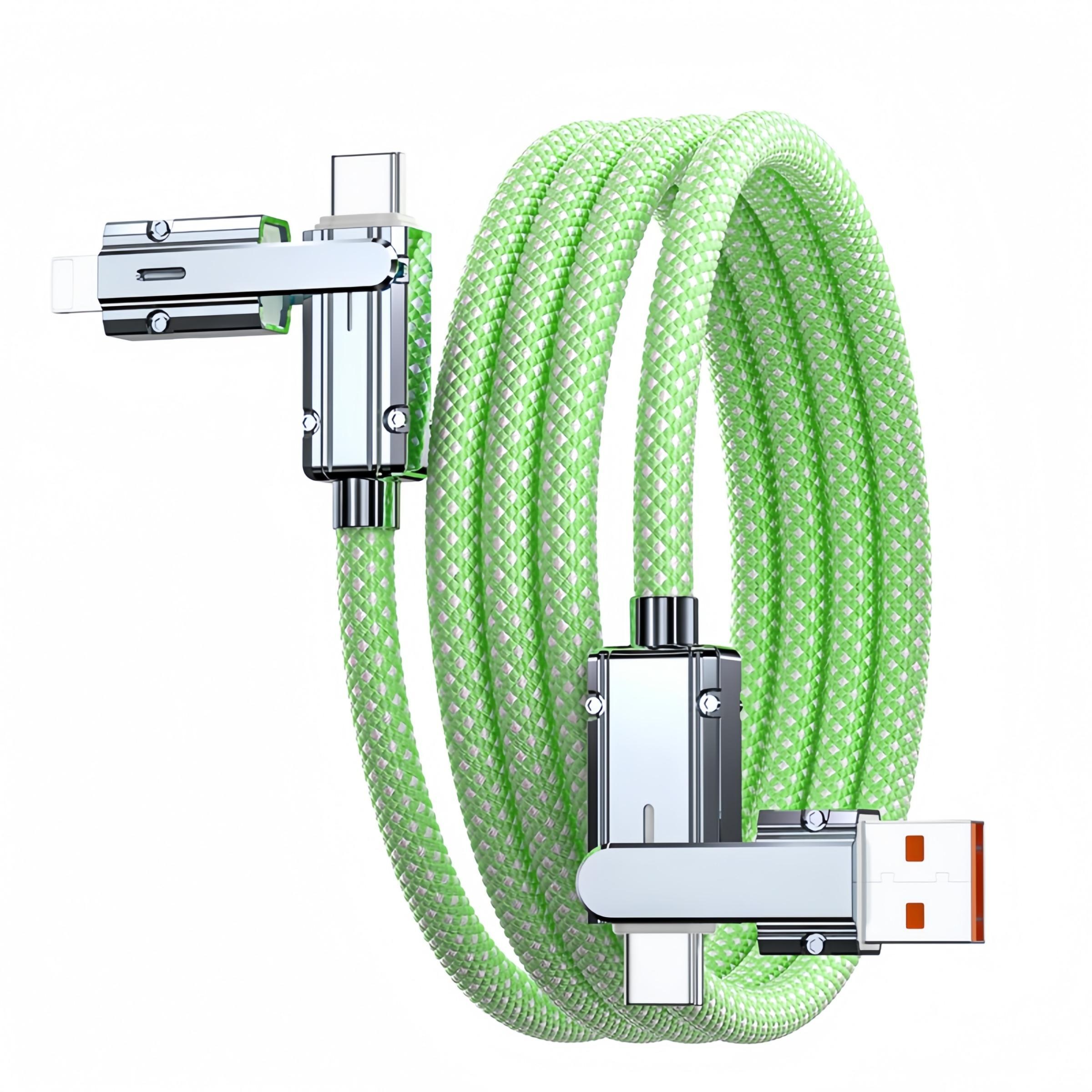 4-in-1 Multi-function Data Cable, PD100W Charging, Dual Type-C 27W Fast Charging Data Cable, Type-C Upgrade Chip Supports Mobile Phones To Charge Mobile Phones, Type C Charger