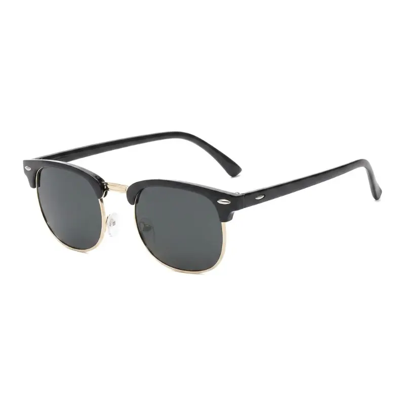 Unisex Vintage Oval Frame Polarized UV400 Sunglasses - Lightweight Fashion Shades with Eye Protection for Driving, OOTD, Outdoor Activities