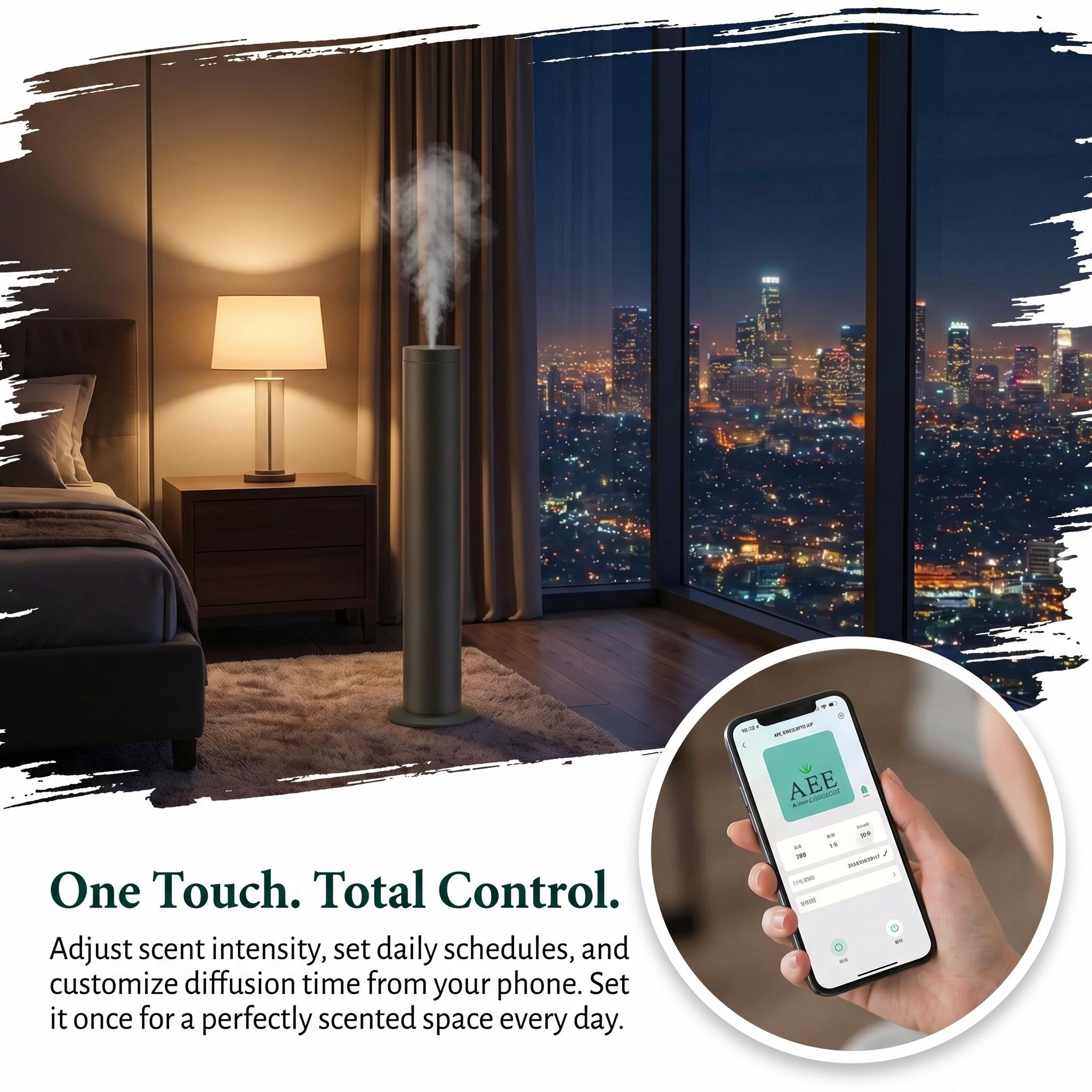 Luxury Hotel-Inspired Scents Home Aroma Diffuser, Rechargeable Extended Edition with APP Control, Big-Space Coverage Up to 500㎡ (≈5380 sq ft), 8 Premium Essential Oils Included Luxury Hotel-Inspired Scents Home Aroma Diffuser, Rechargeable Extended Edition with APP Control, Big-Space Coverage Up to 500㎡ (≈5380 sq ft), 8 Premium Essential Oils Included