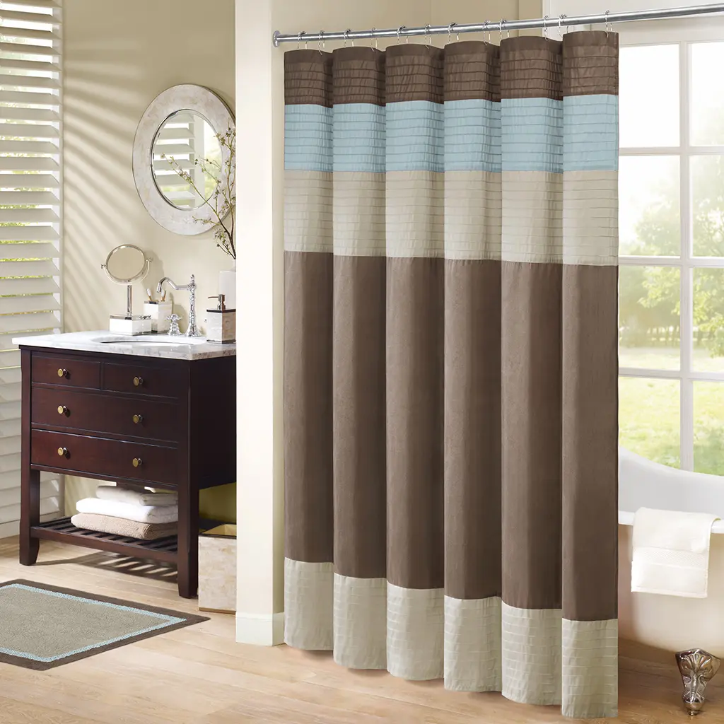 ARCH Faux Silk Shower Curtain, Elegant Bathroom Decor, Water-Repellent Polyester Fabric, Standard Size 72x72 Inches, Hotel Luxury Style, Machine Washable, Privacy and Light Filtering, for Bathroom, Bathtub, Stall, Camper, RV, Dorm, Apartment