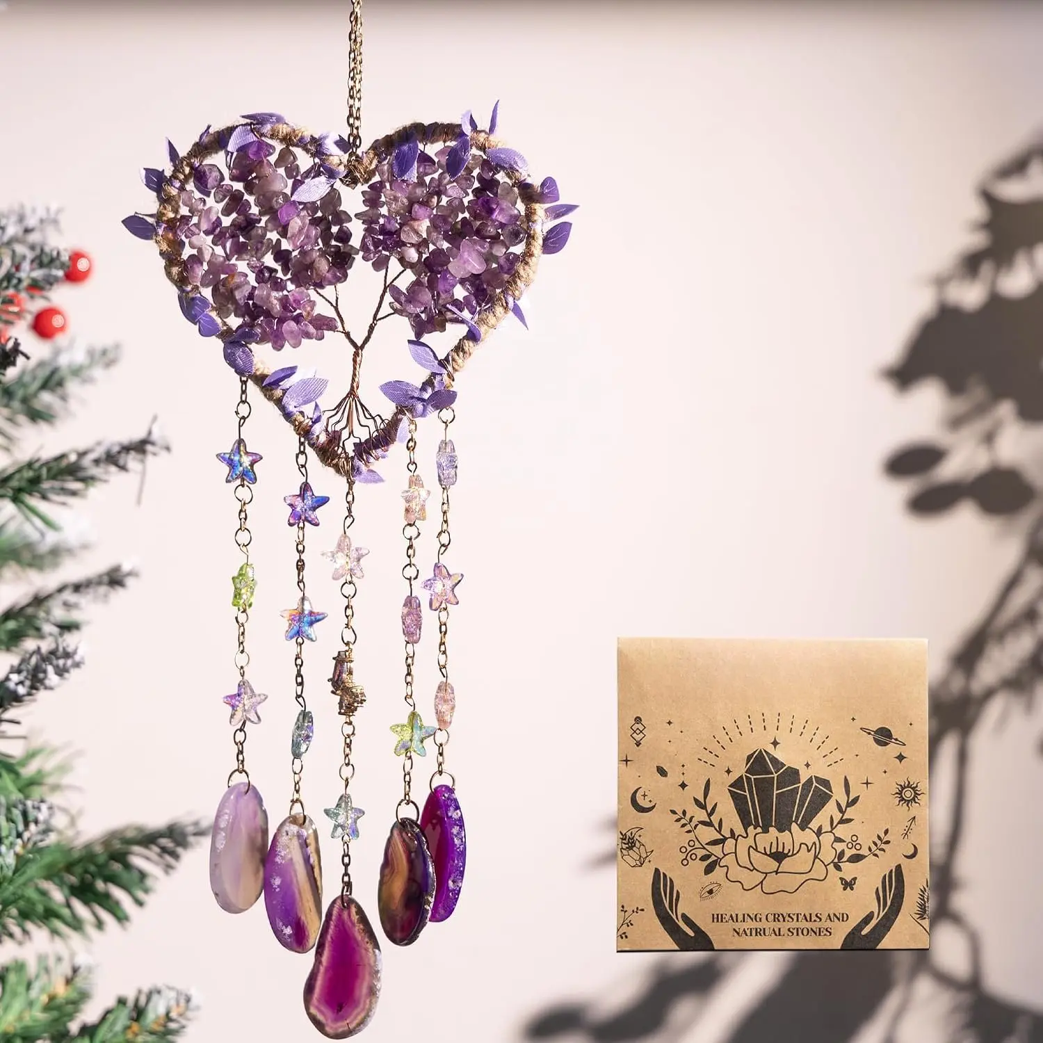 Heart Dream Catchers for Adults  Suncatchers for Window  |   Tee of Life Dreamcatcher for Wall  Bedroom Garden Decoration