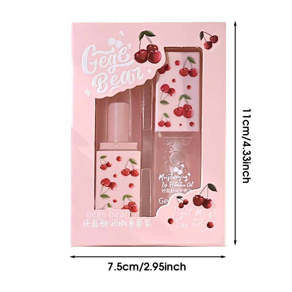 Moisturizing Lip Balm & Lip Oil, 2 Counts/set Hydrating Glossy Lip Glaze Stick, Plumping Lip Oil Lipstick for All Occasions Makeup, Girls and Women