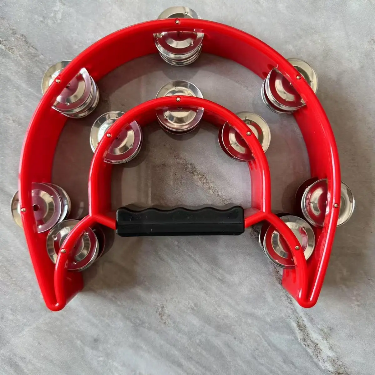 Double Row Tambourine, 1 Count Colorful Handheld Tambourine, Musical Percussion Instrument for KTV Party, Music Accessories for Kids & Adults, Percussion Musical Instruments
