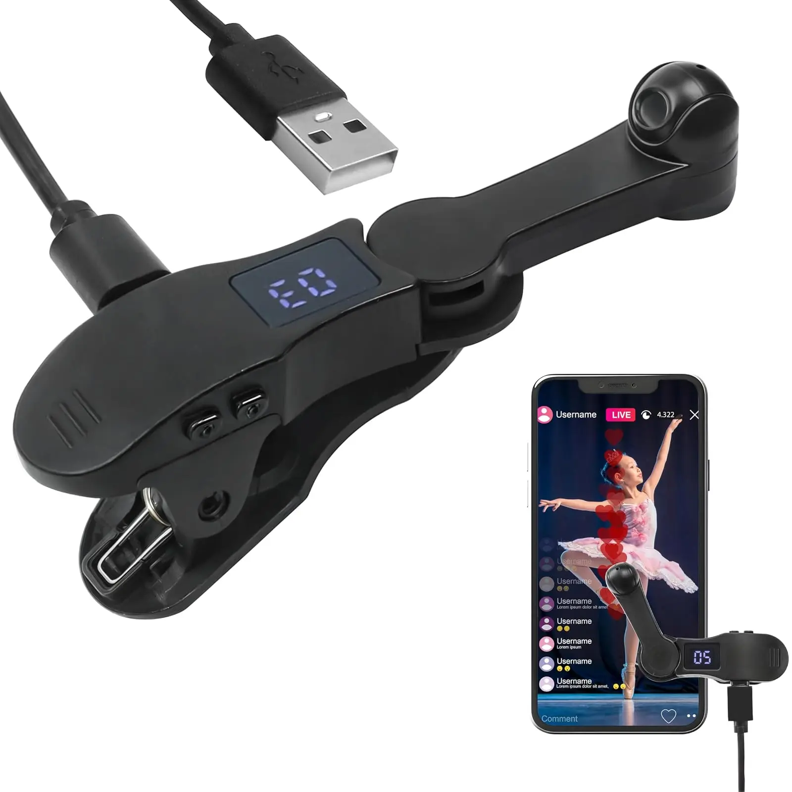 Auto Clicker for Phone, Hands-Free Screen Tapper for Live Stream Likes, Gaming, Shopping & Rewards, Adjustable Speed Phone Screen Clicker