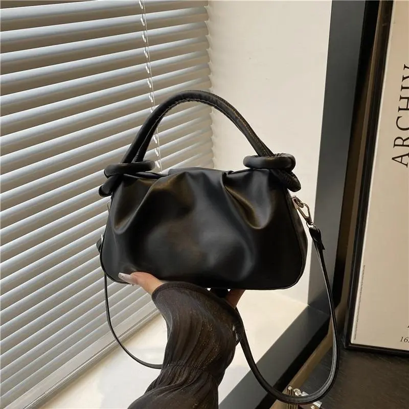 Minimalist Pleated Cloud Bag for Women, Soft Convertible Everyday Crossbody & Handheld Tote for Work, Everyday Crossbody Bag, Crossbody For Work