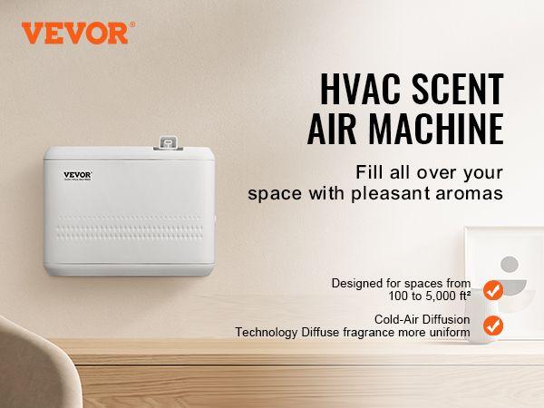 VEVOR Upgrade HVAC Scent Diffuser for Whole House, 850ML Scent Air Machine with Cold Air Technology, Waterless Essential Oil Diffuser, Cover Up to 5000 Sq.Ft for Large Room, Hotel, Spa, Office