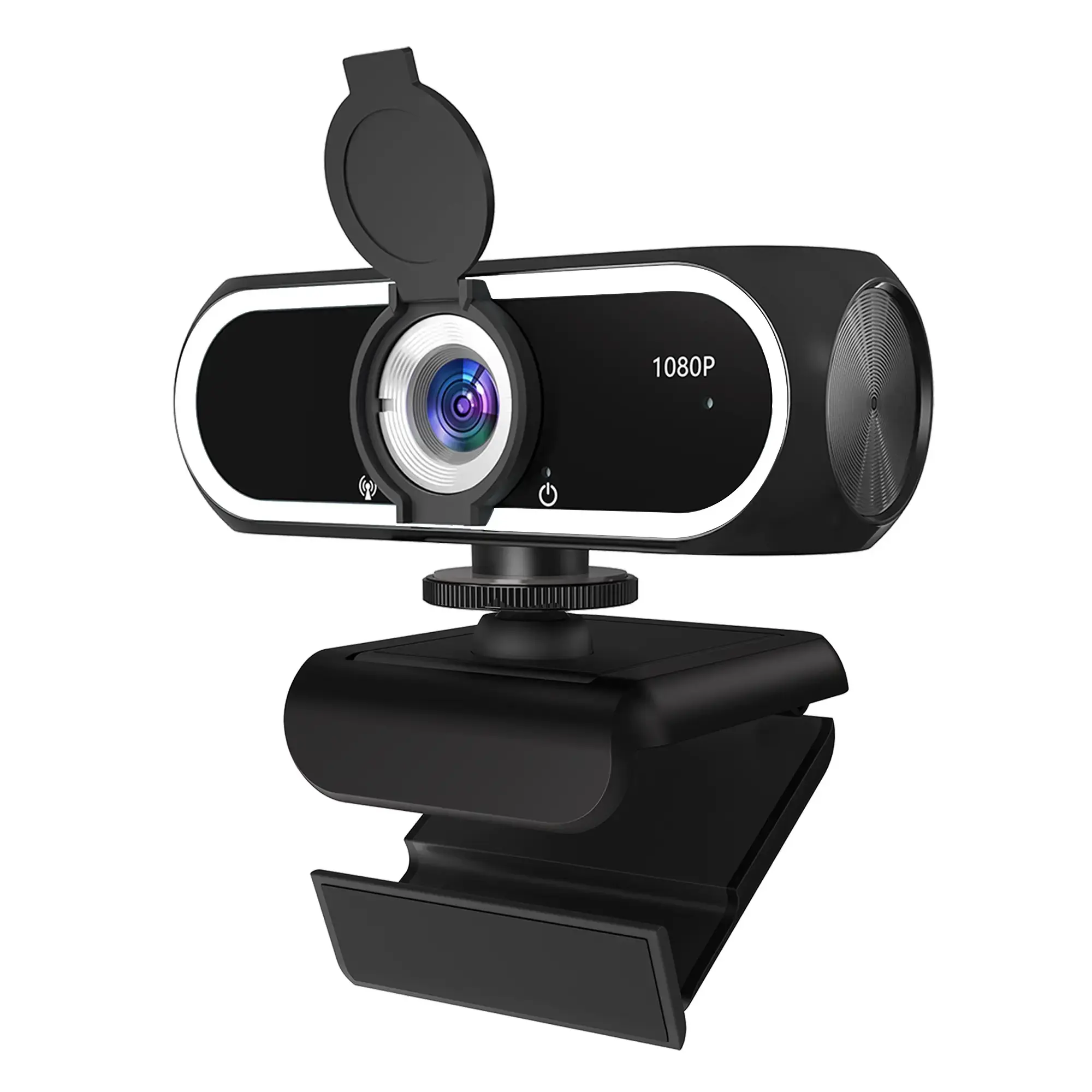 1080P HD Network Camera with Microphone, Auto Light Correction, USB Plug-And-Play, Ideal for Zoom, Remote Work, Online Classes, Skype, Google Meet