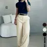 【Black Friday】Women's Basic Plain High-Waist Pants, Business Bottoms, Suitable for Office and Daily Wear, Casual Elegant All-Season Trousers
