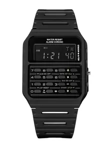 Vintage Calculator Digital Watch, Multifunctional, Retro Square Wristwatch, Waterproof, Perfect Gift for Boys and Students