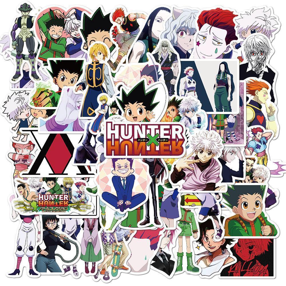 50pcs Hunter X Hunter Anime Stickers DIY Decoration Waterproof Sticker Pack Cute Laptop Skin Kawaii Packaging Phone Case