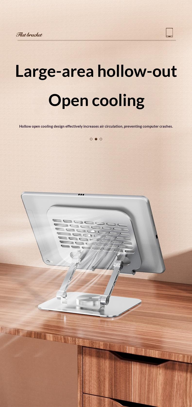 Desktop holder, mobile phone tablet, computer holder 360-degree rotating metal, high-end lazy live broadcast drama chasing artifact