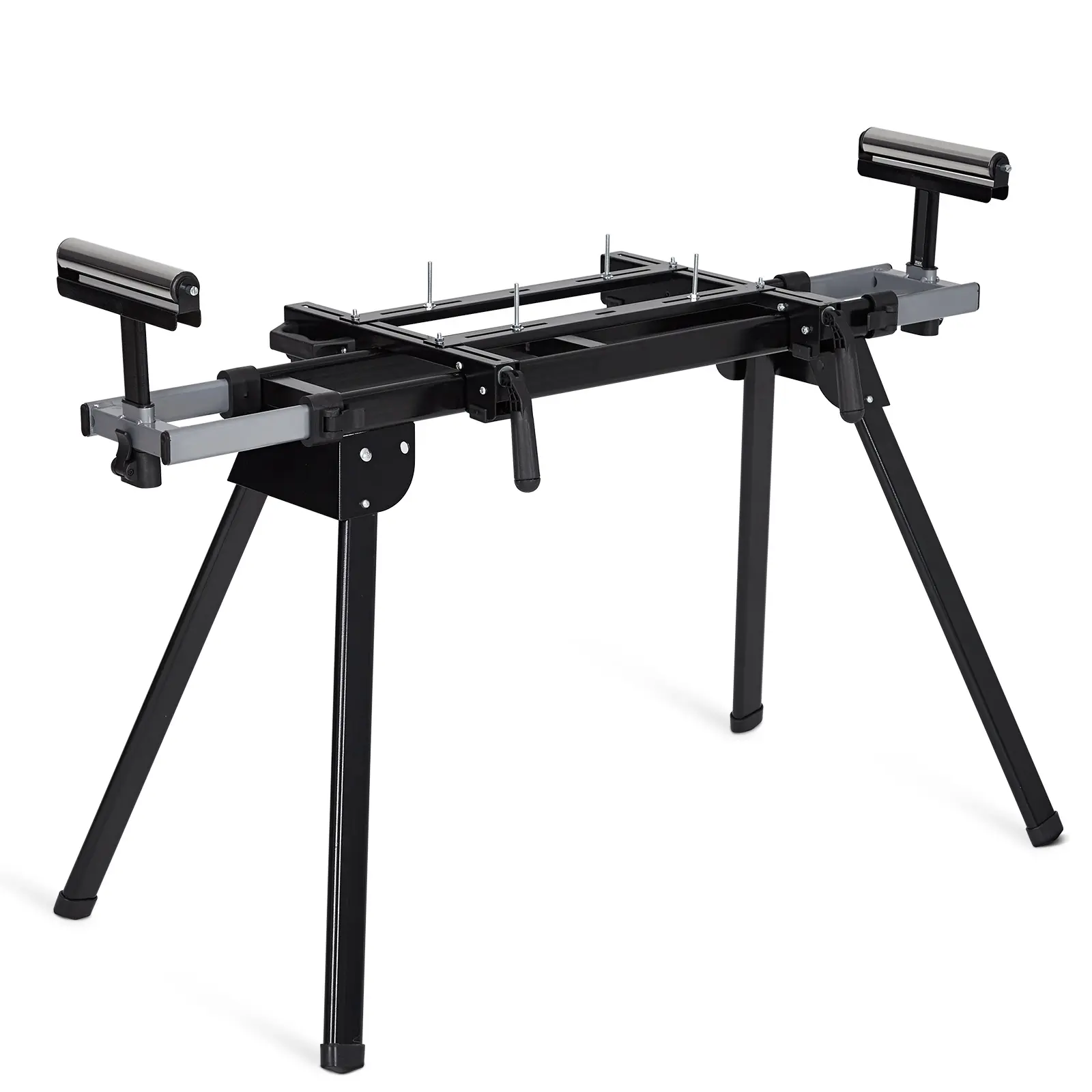 Multi functional heavy-duty oblique cut saw frame - Foldable iron frame, capacity 440 pounds, maximum slide rail 76.8 inches, quick release bracket, end stop for repeated cutting, suitable for most desktop and oblique cut saws