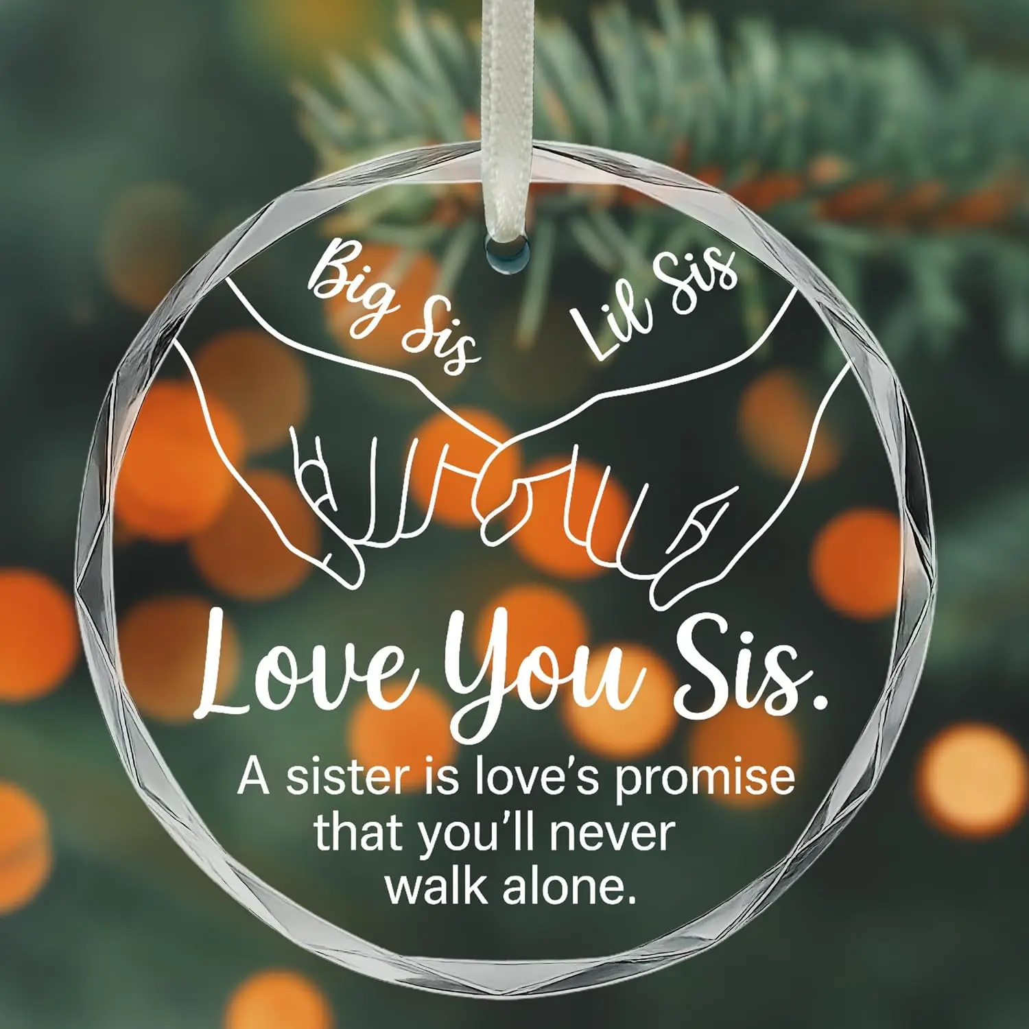 Ornament Birthday  for Sisters Girls  Christmas  Year Decoration Friendship Gifts Heartwarming  Ornament