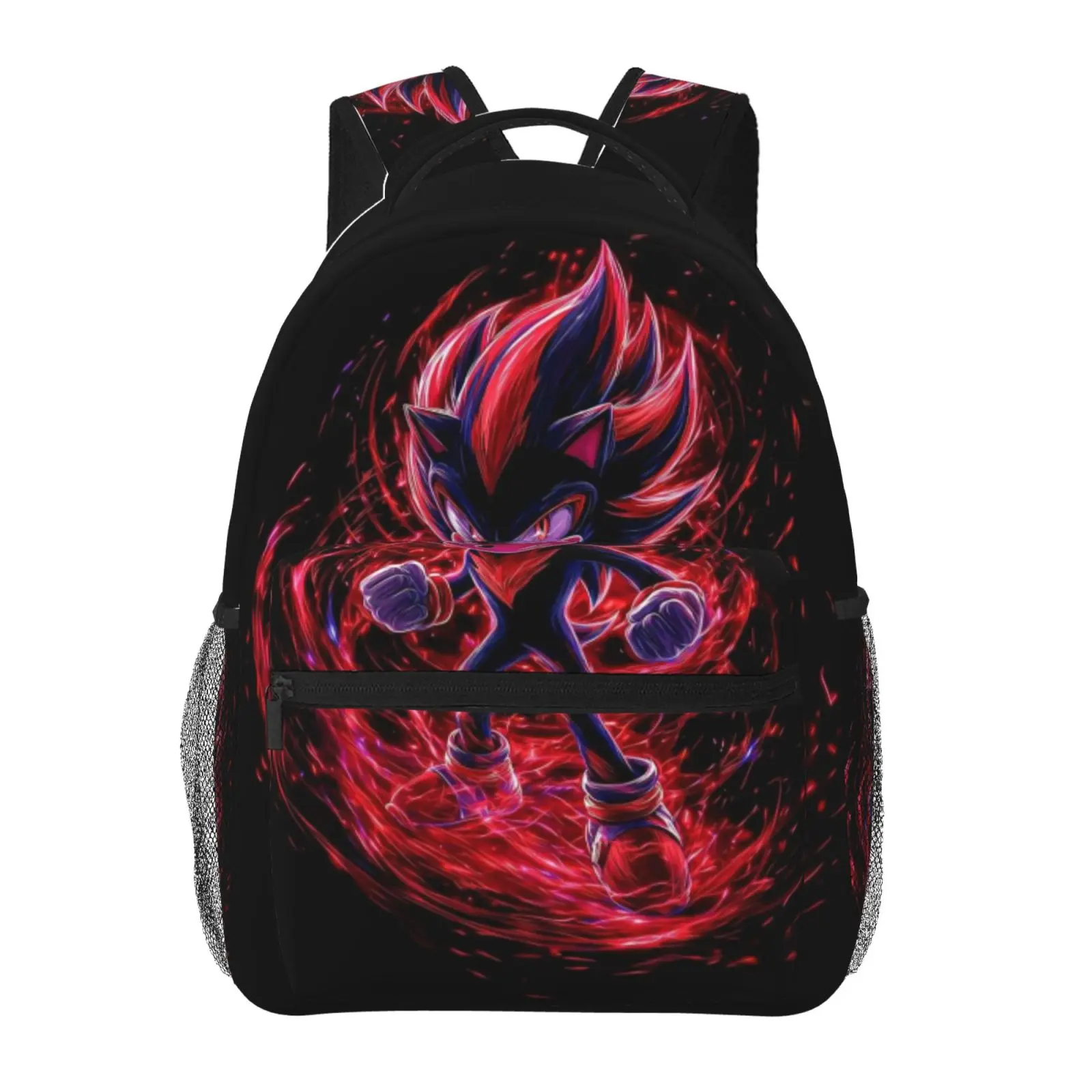 Cute Cartoon Anime Shadow The Hedgehog1 Printed Kids backpack, Comfort Adjustable Straps Daypack Lightweight Book Backpack for Boys Girls School & Outdoor Travel