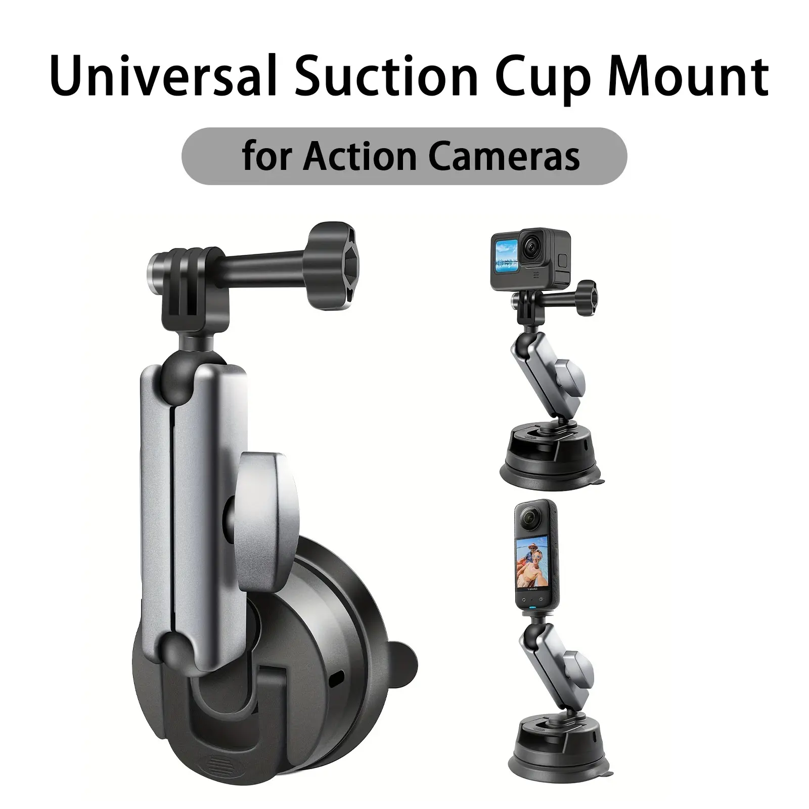 Motorcycle Mount for GoPro Hero or DJI Osmo Pocket 3/4/4Pro/Nano/360/Action 6/5Pro/4/3 or Insta360 X5/4/3/2 or Akaso Brave or Campark, Video Recording Accessories, For Self-Media Video, Holiday Travel, Festival Party, Gift