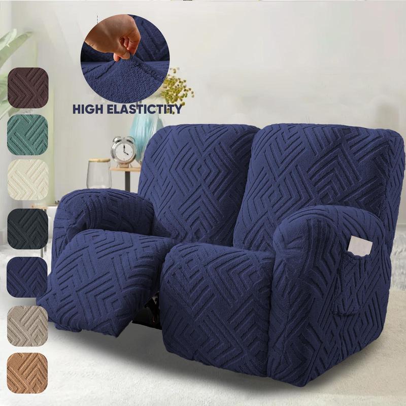 Lavishcover Recliner Loveseat Chair Cover 6pc Set Stretch Sofa Slipcover Nonslip Elastic Furniture Protector for Living Room Home Decor