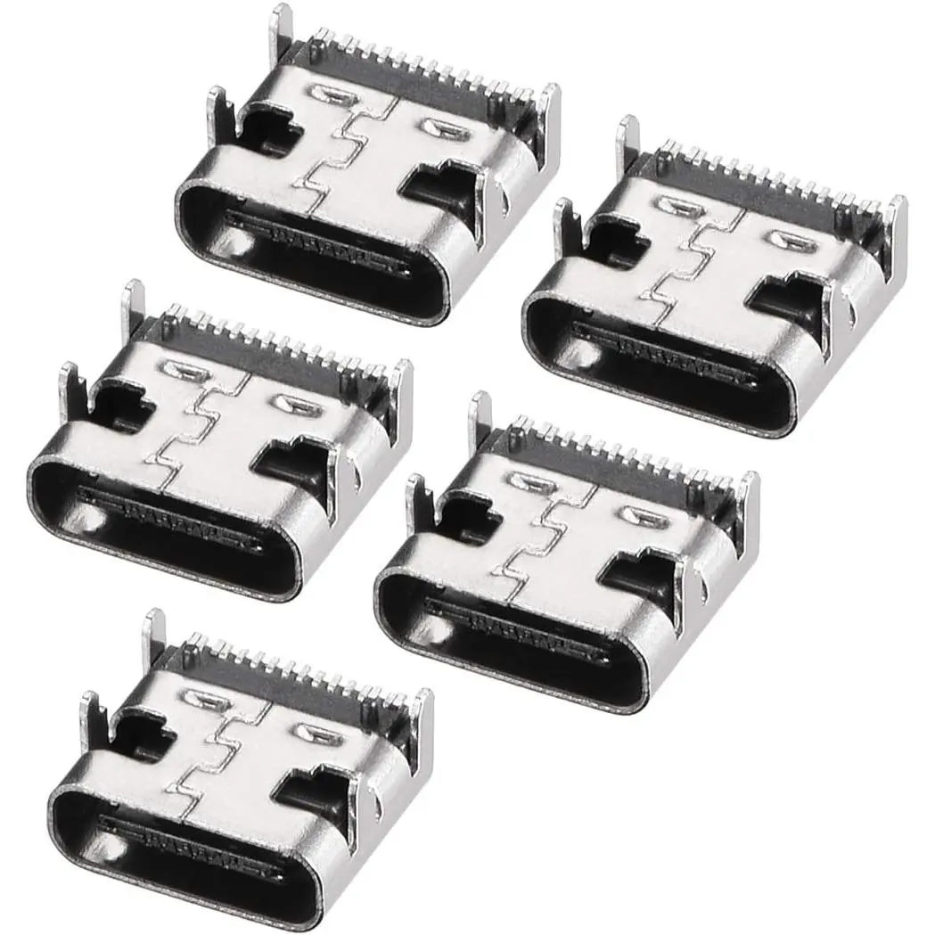 PCB USB Connector Type-C 3.1 16Pin Female Jack   Socket 5 count