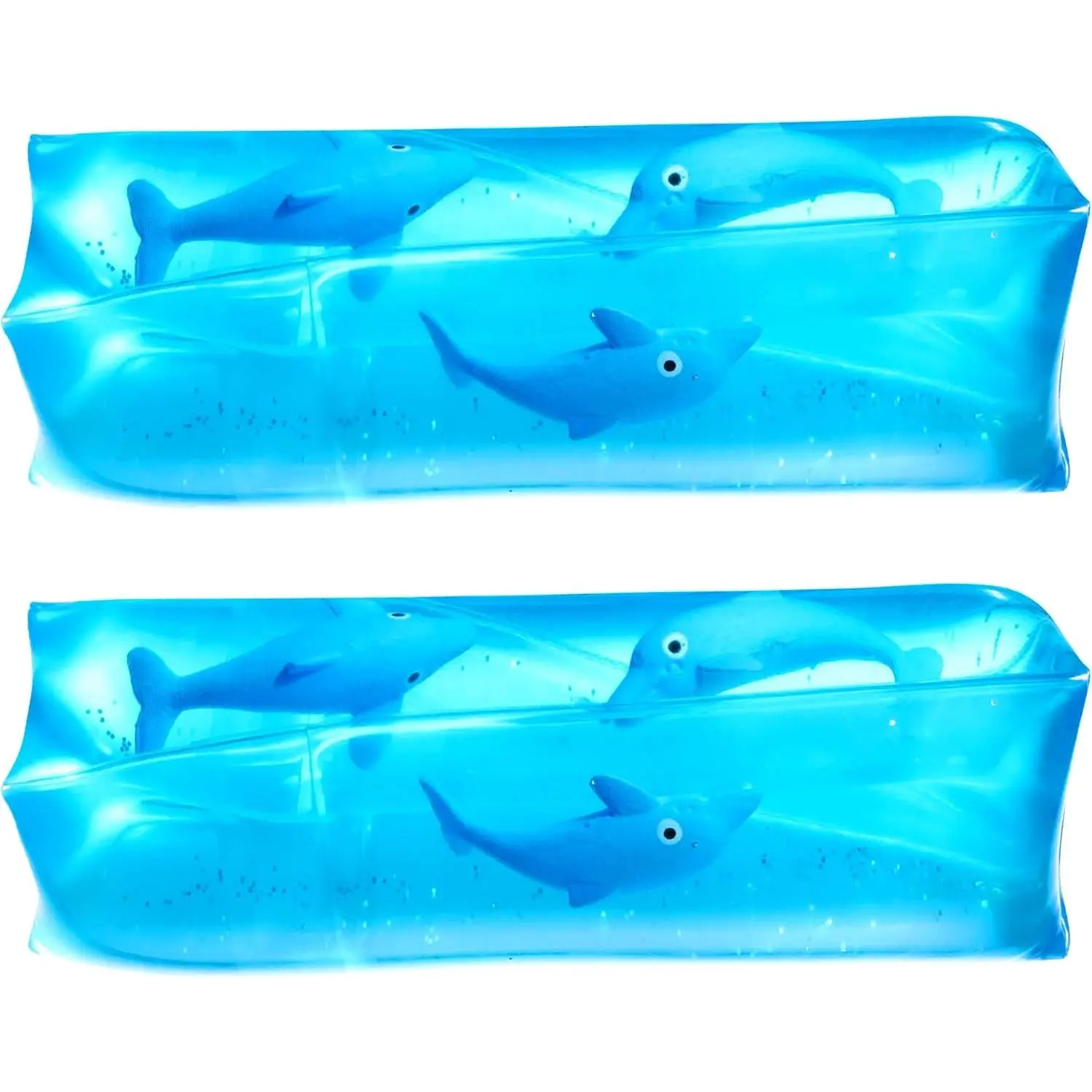 Dolphin Water Wiggler Toy (Pack of 2) - 4.75-Inch Water Snake Sensory Fidget Toys & Slippery Water Tube, Perfect for Birthday Party Favor or Game Prizes for Kids