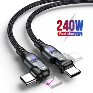 Aufu USB-C to USB-C Data Cable 240w PD 3.1 Fast Charging, 3.3ft/6ft/10ft, High Power Type-C Charger for iPhone 16/15, Macbook, iPad