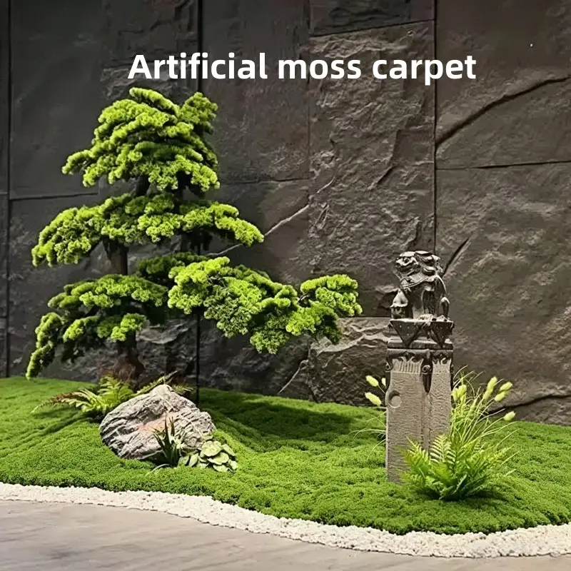 Artificial Moss Carpet, Realistic Moss Pad, Appearance, Cuttable and Maintenance-Free, Ideal for Wedding Decor, Garden, Roof, Wall, Indoor Outdoor Events