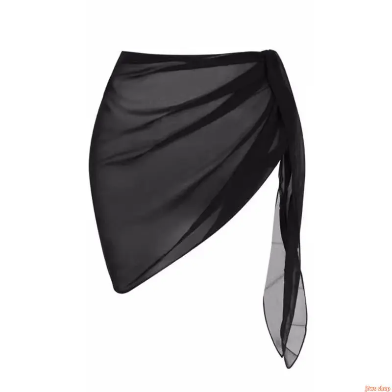 2026 New Solid Color Bikini Sarong Cover Up Skirt For Women Ins Style Beach Pool Vacation Sheer Sexy Swimwear Wrap Lightweight Versatile Sun Protection Light Luxury Summer Cute Cool US Design